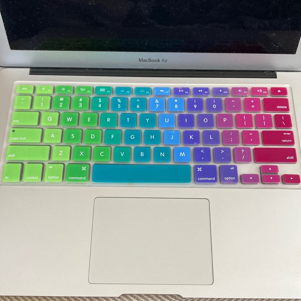 MacBook Air keyboard rubber skin key caps